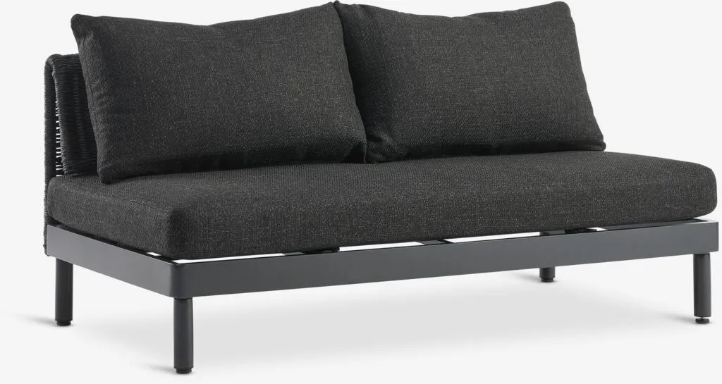 Divano lounge VOSS 2 posti nero