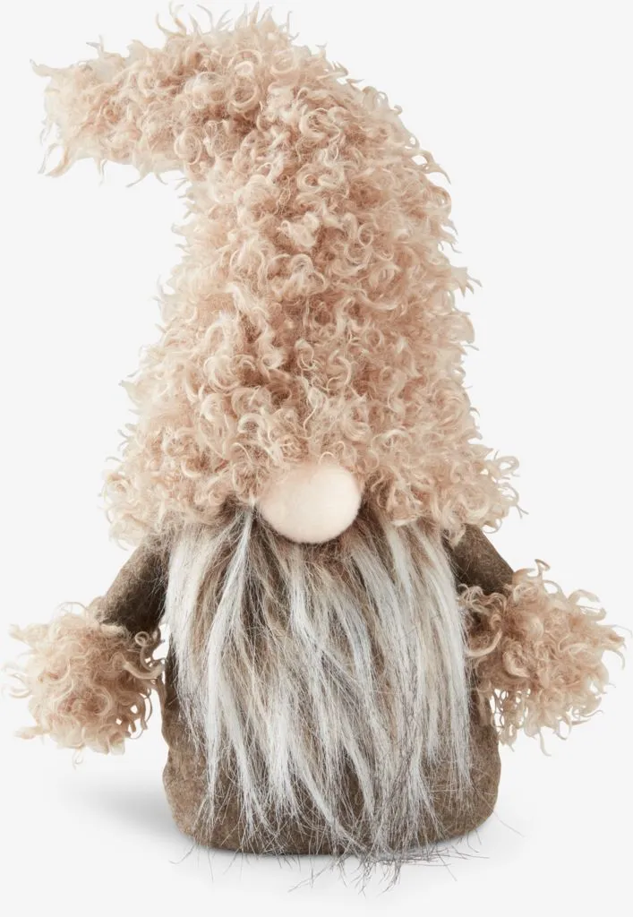 Elfo natalizio LARVIKIT L13xL20xH41 cm beige e marrone