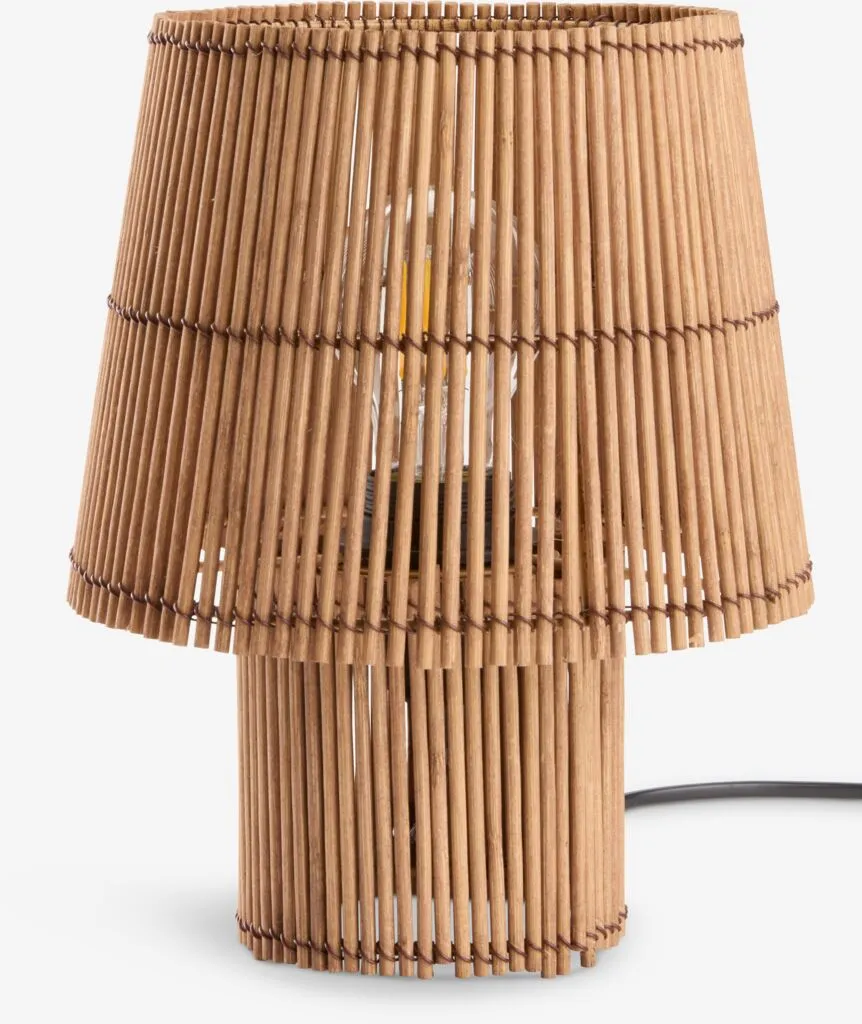 Lampada da tavolo HANNIBAL Ø19xH25 cm bambù