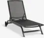 Lettino prendisole HANSTHOLM P76xL202 cm beige - Nero