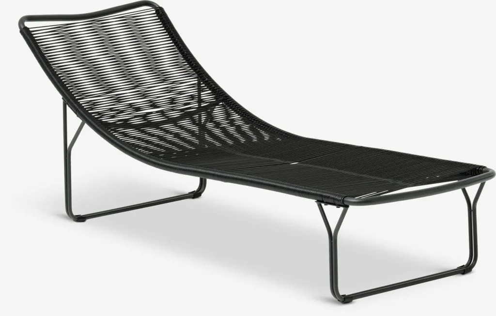 Lettino prendisole UBBERUP P60xL183 cm nero