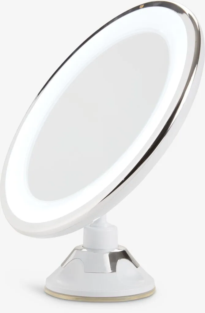 Specchio per trucco VEDDIGE con LED Ø20xH22 cm bianco
