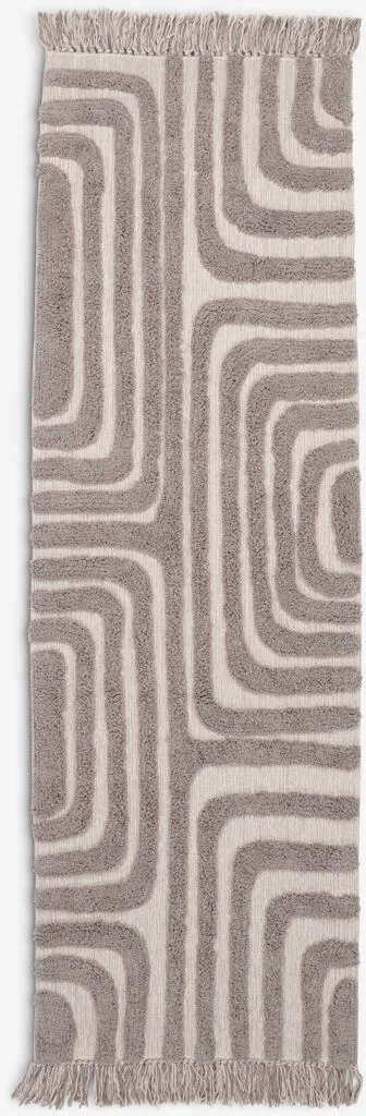 Tappeto BERGASTER 65x200 cm grigio caldo/beige