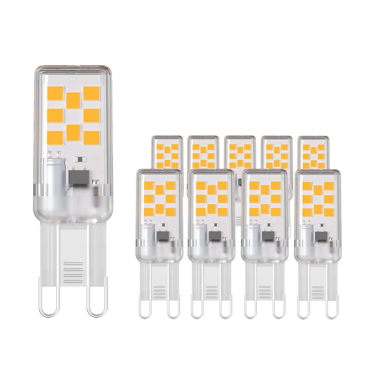 10x Lampadina LED G9 - 2.2W - 2700K - 250 Lumen