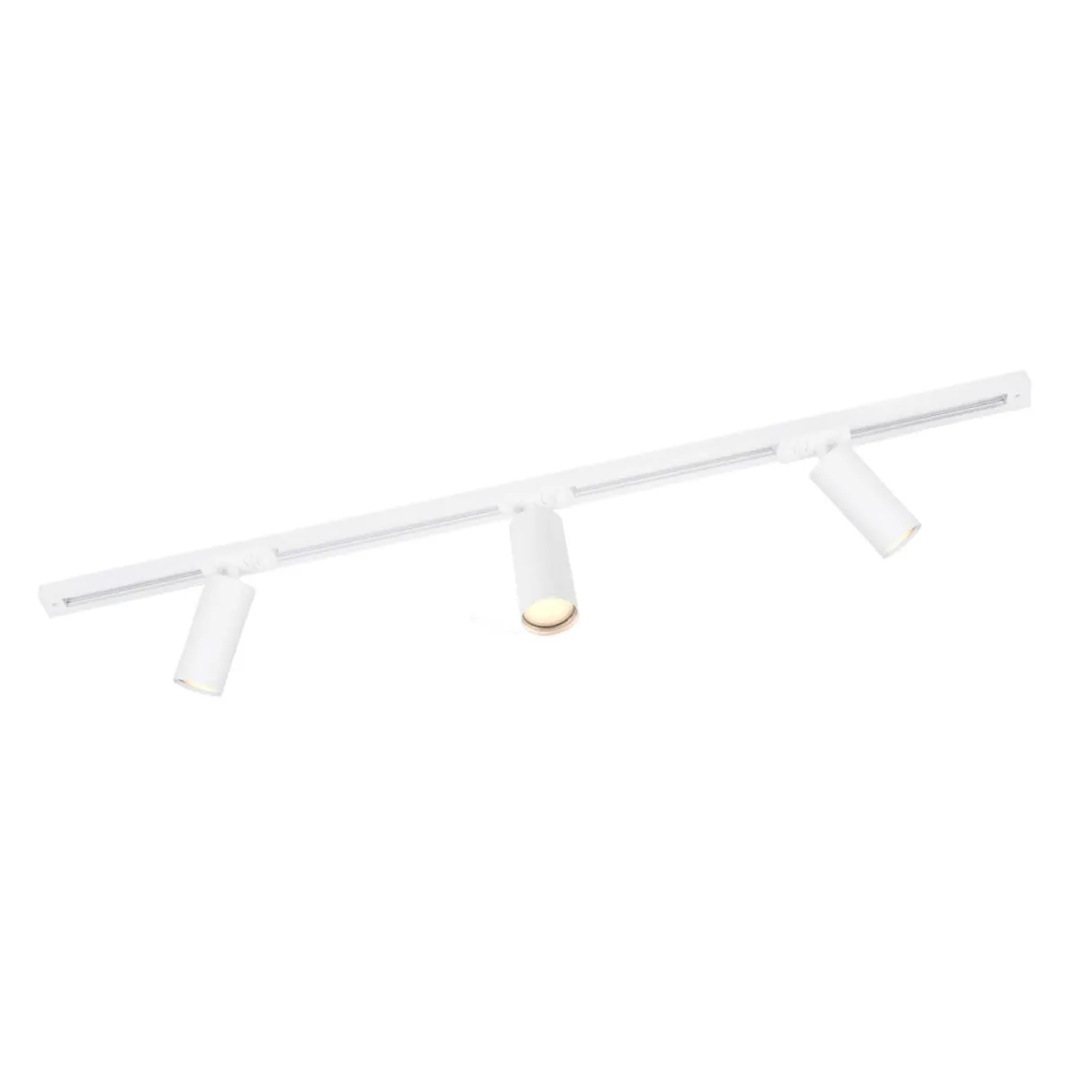 1m Sistema a Binario LED - 3 Faretti GU10 - Dimmerabile - Binario Monofase - Bianco