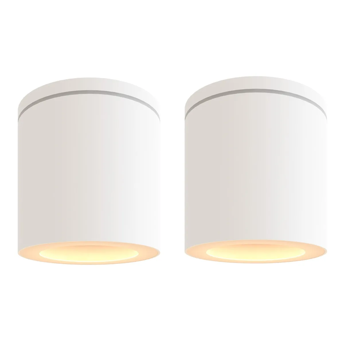 2x Applique da Soffitto per Esterni - IP54 - Attacco GU10 - Bianco