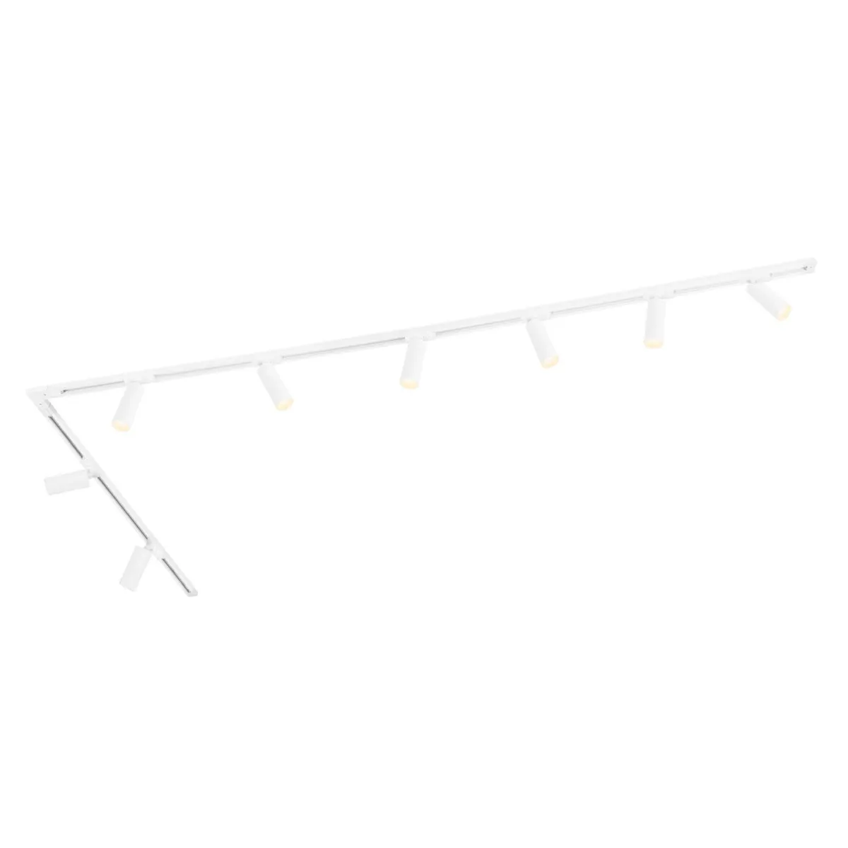 3m Sistema a Binario LED - 8 Faretti GU10 - Dimmerabile - Binario Monofase - Bianco
