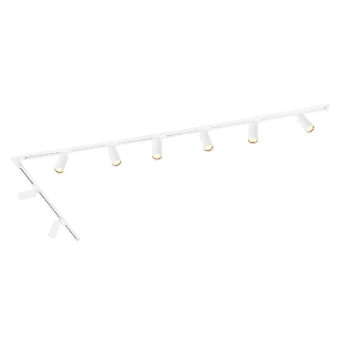 3m Sistema a Binario LED - 8 Faretti GU10 - Dimmerabile - Binario Monofase - Bianco