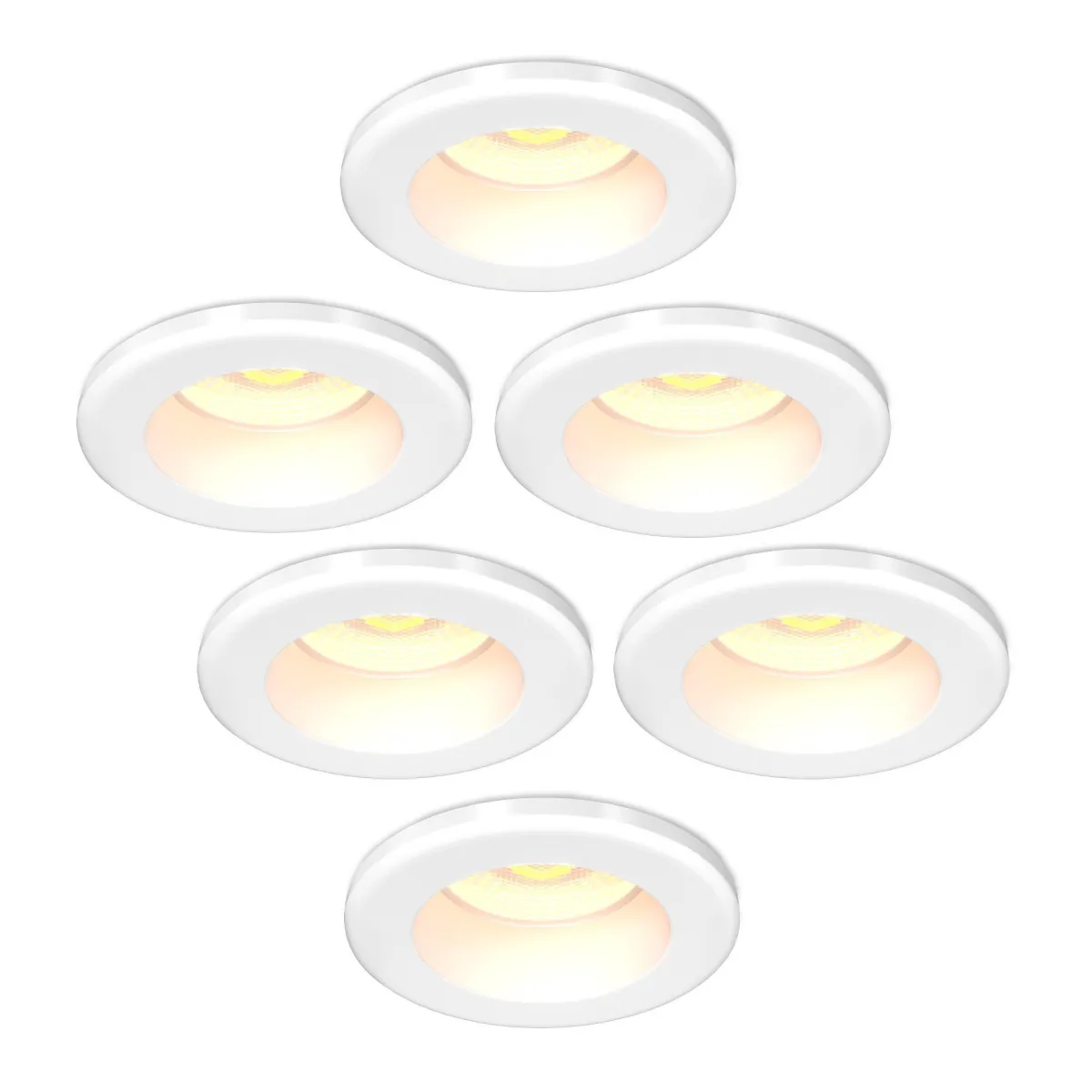 6x Faretti da Incasso LED Mini Dimmerabili Bianco - IP65 - 4W - CCT - ø55 mm - 5 anni di garanzia  - Adatto per il bagno
