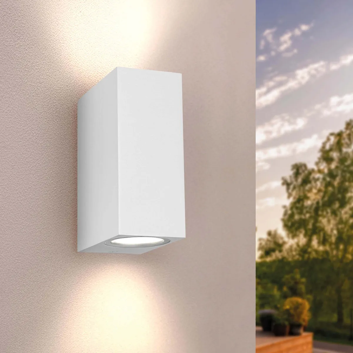 Applique da Esterno - Cube - Bianco - Bidirezionale - 3W - 2700K