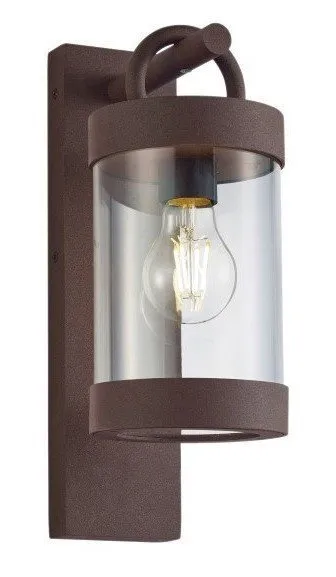 Applique da Esterno LED con Sensore Crepuscolare - E27 - IP44 - Sambesi - Colore Ruggino