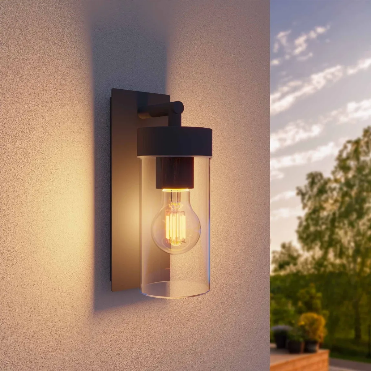 Applique da Parete LED per Esterni - IP44 - Attacco E27 - Antracite