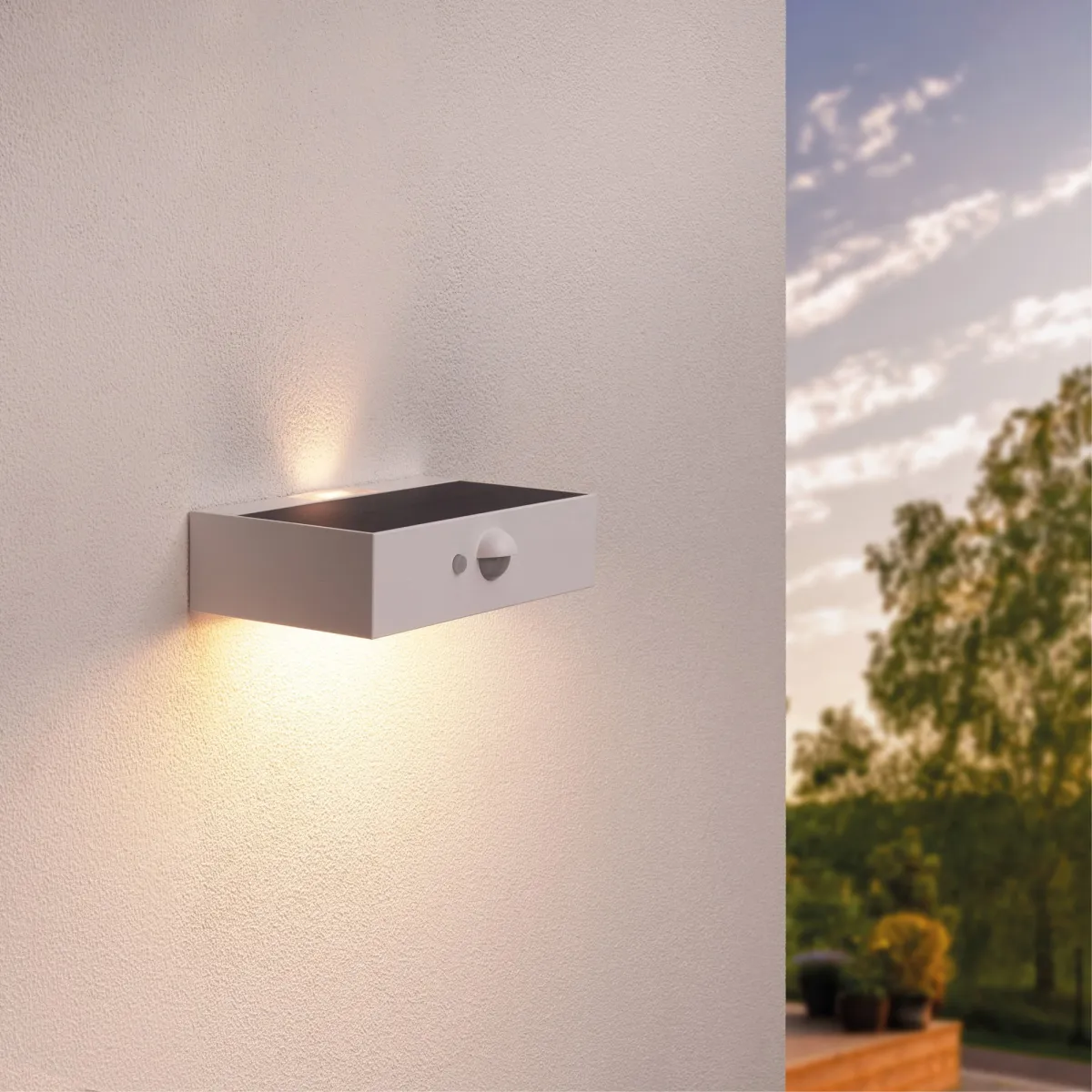 Applique da Parete Solare con sensore di movimento - Bianco - 3W - 3000K