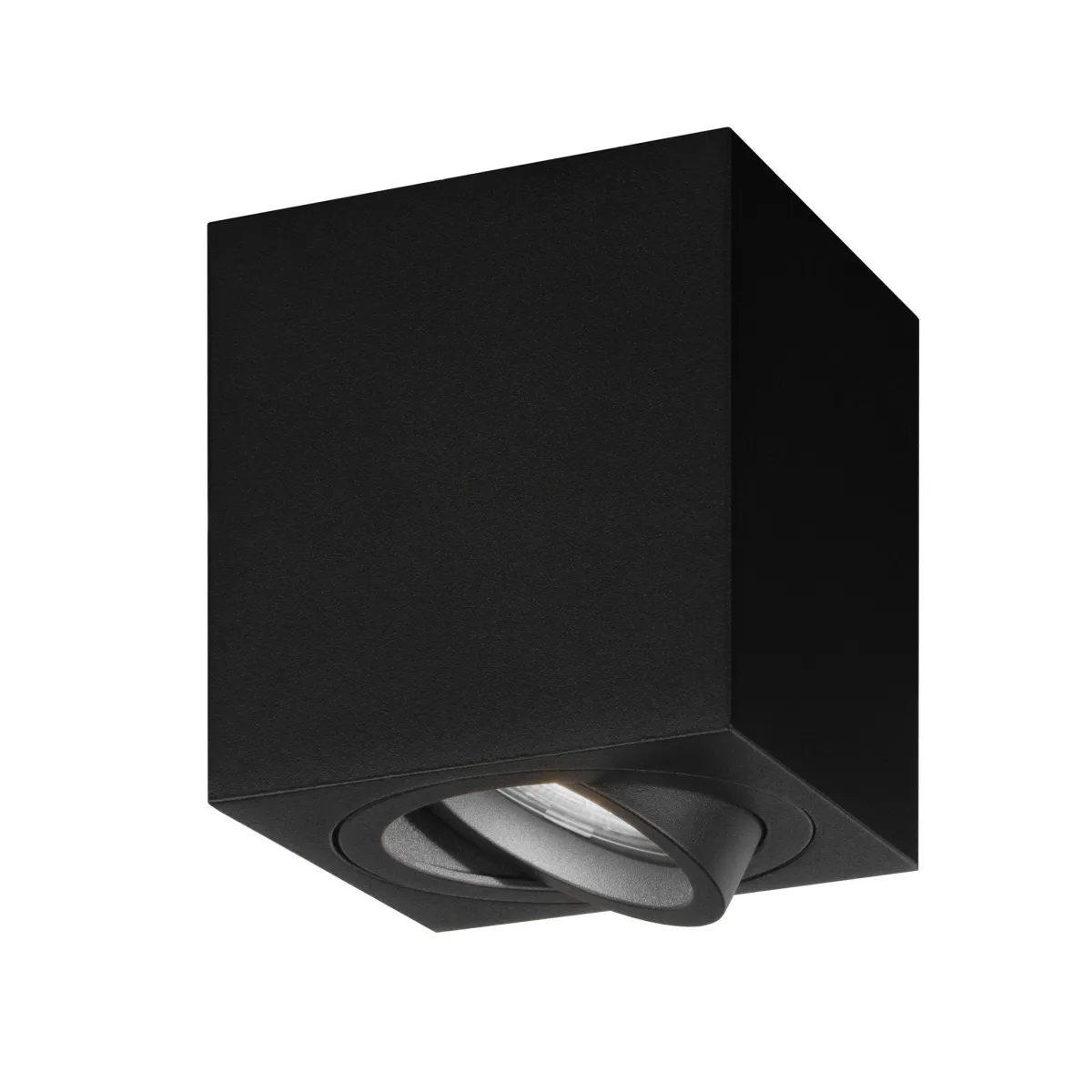 Applique da soffitto LED Dimmerabile - Quadrato - Nero - 3W - 6500K - Inclinabile - IP20