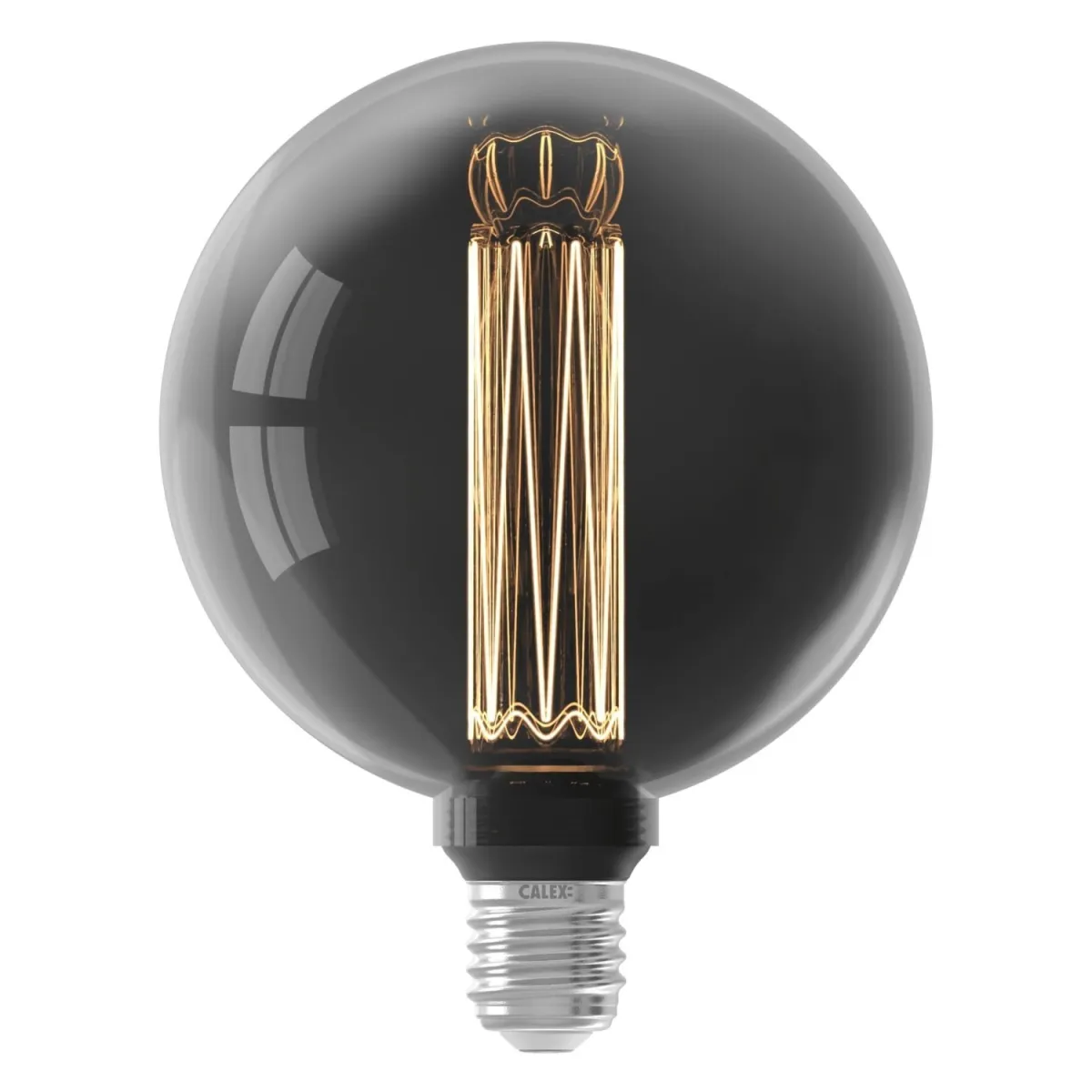 Calex Crown G125 Lampadina LED - E27 - 3.5W - 40 Lumen - 2000K - Titanio - Dimmerabile