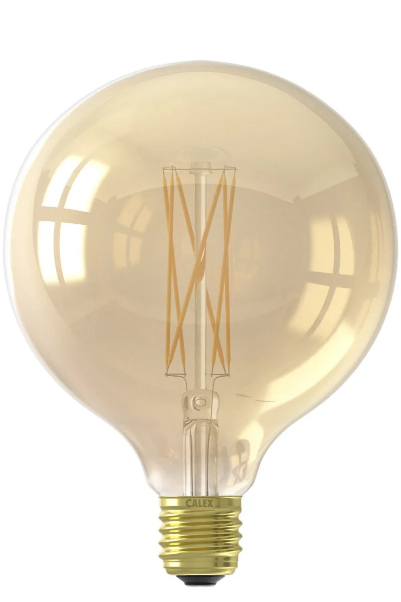 Calex Globe Lampadina LED Caldo Ø125 - E27 - 470 Lm - Oro
