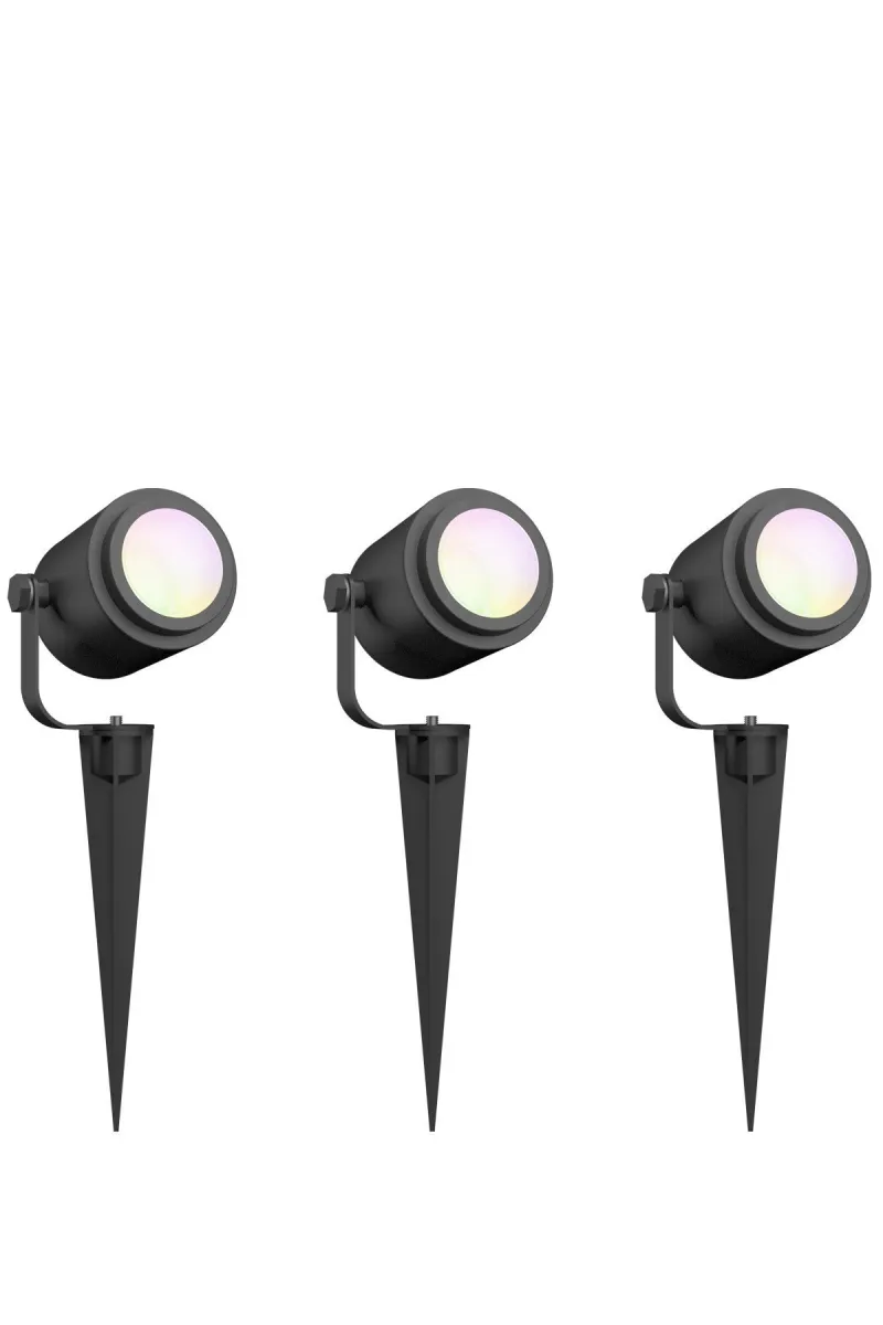Calex Smart WiFi LED Faretto da Esterno con Picchetto - RGB - IP44 - Pronto all'uso - Bluetooth Mesh - Illuminazione del Percorso