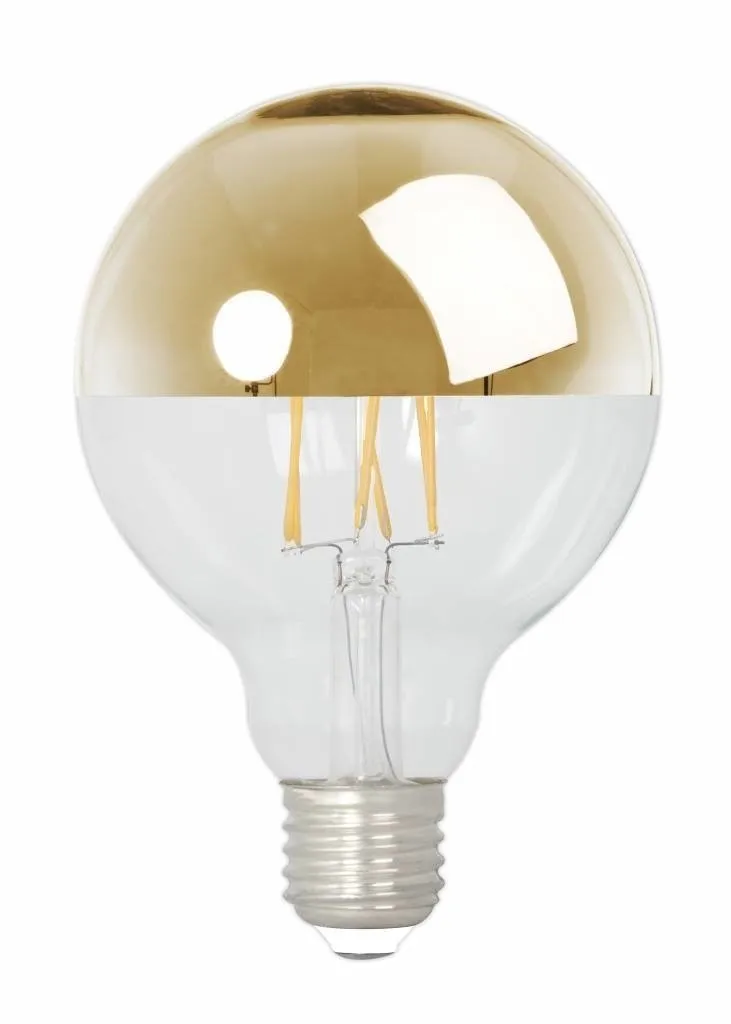 Calex Top Mirror Globe Lampadina LED - E27 - 4W - 200 Lumen - Oro