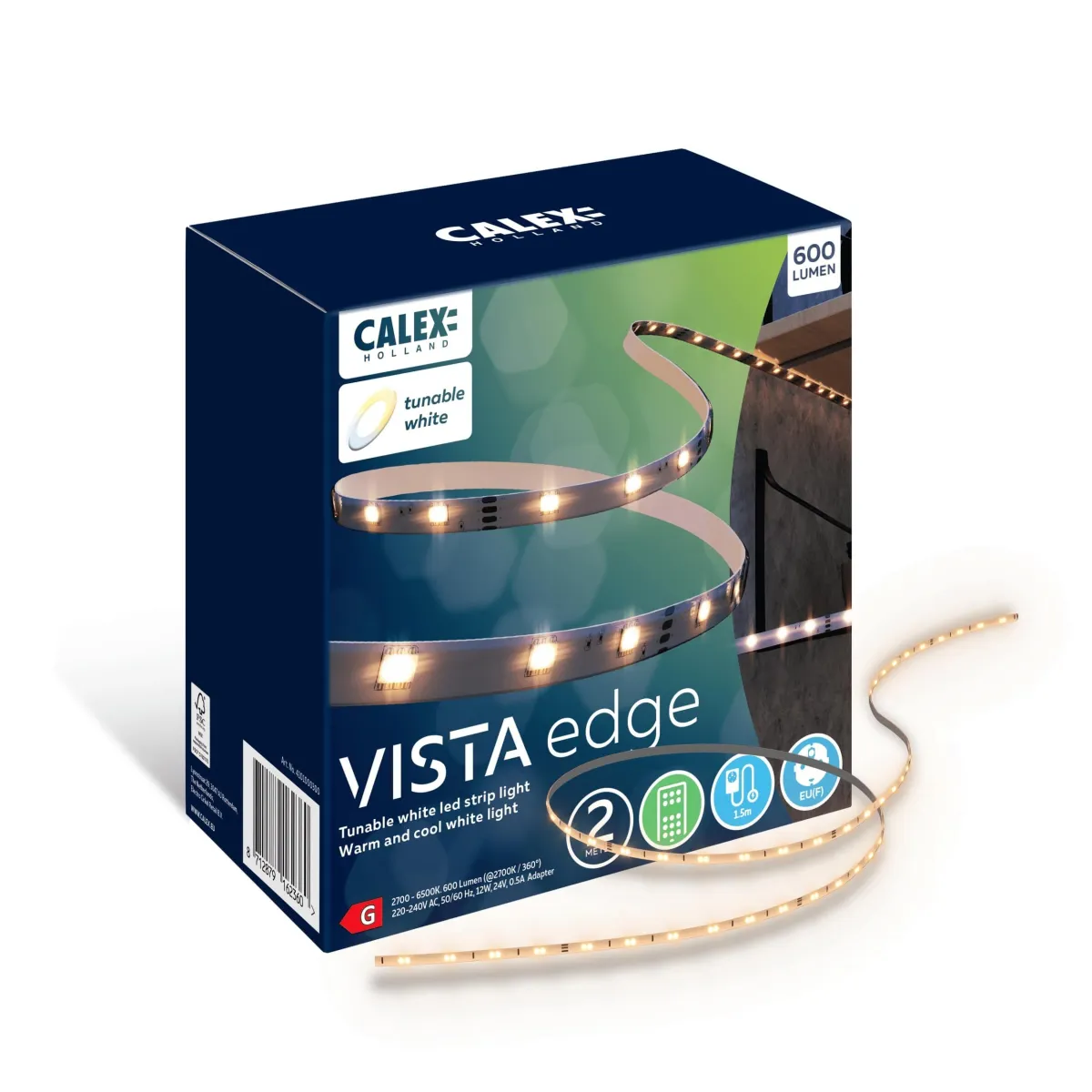Calex Vista Striscia LED - CCT - 12W - 2M