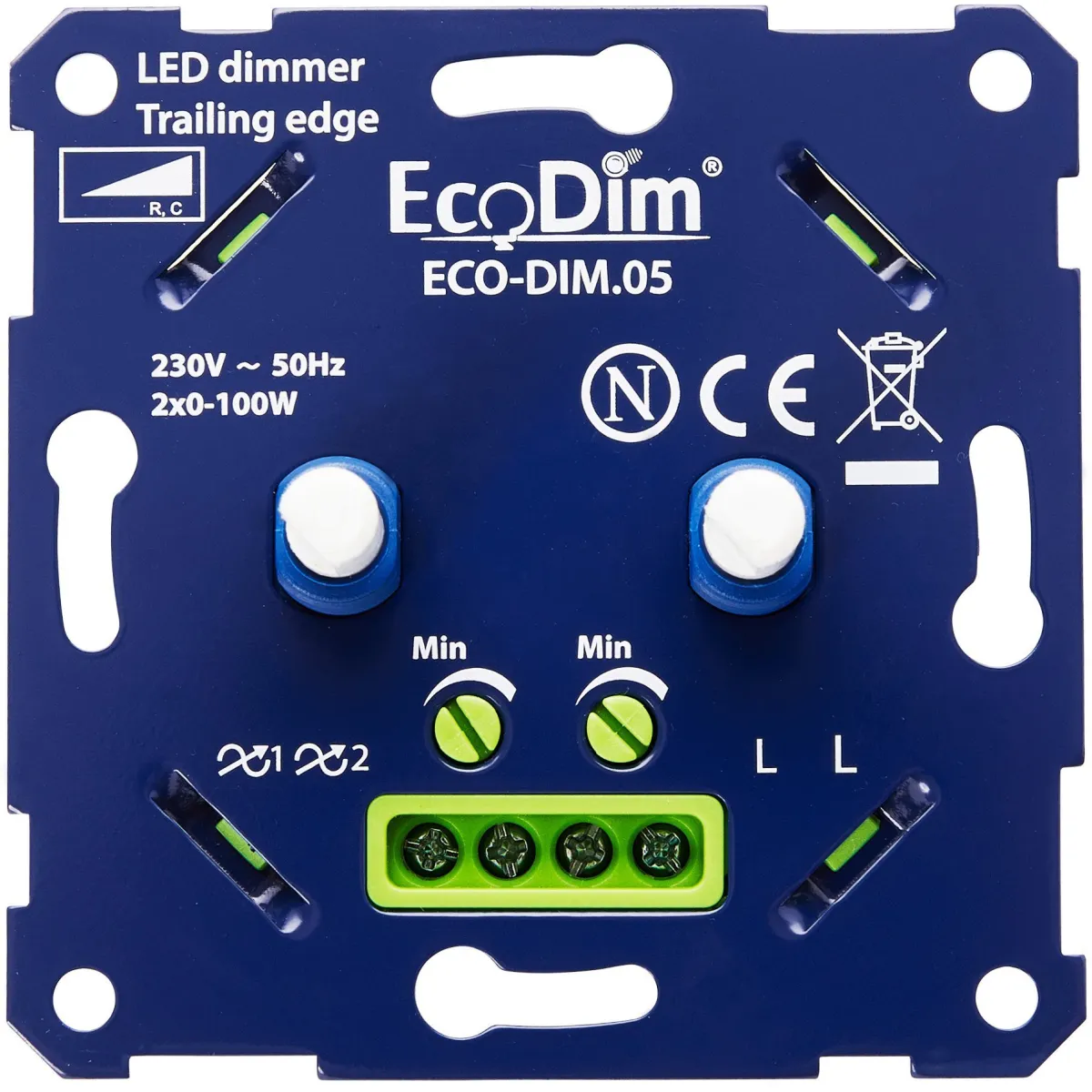 Dimmer LED DUO 2x 0-100 Watt 220-240V