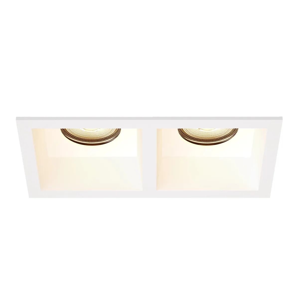 Faretti da Incasso Dimmerabile - Bianco - Duo - Rettangolo - 3W - 2700K - 345 Lumen - 162x85mm