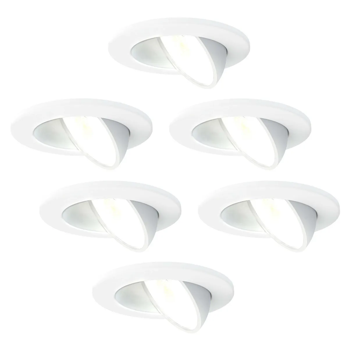 Faretti da Incasso LED Dimmerabili Bianchi - IP65 - 5W - CCT - ø74mm - 5 anni di garanzia  - Adatto per il bagno