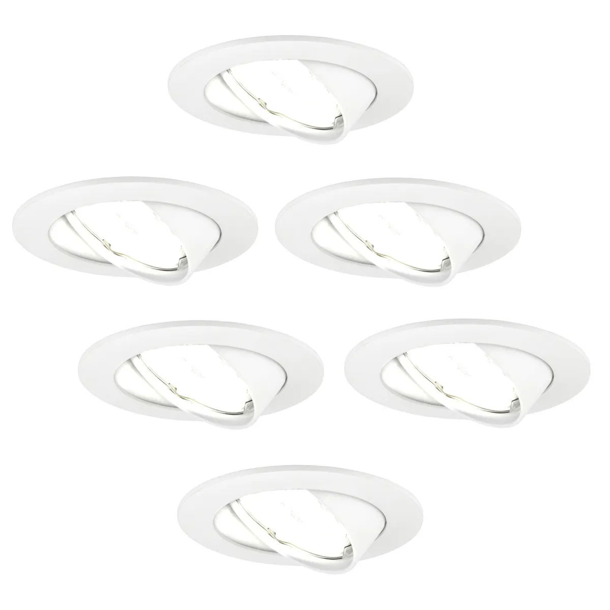 Faretti da Incasso LED Dimmerabili Bianco - Amsterdam - 3W - 6500K - Ã¸82mm - 6 pack