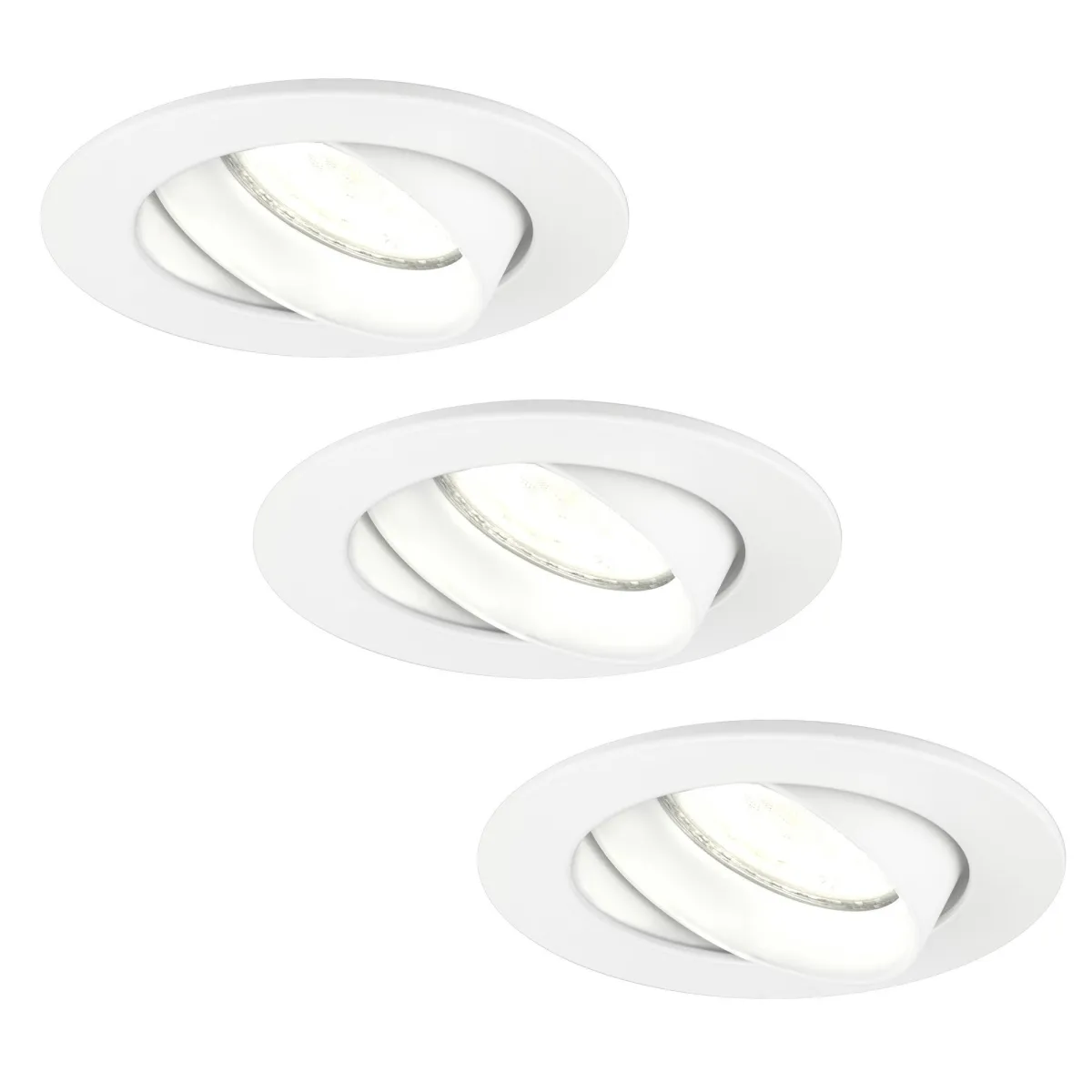 Faretti da Incasso LED Dimmerabili Bianco - Rio - 3W - 4000K - Ã¸85mm - 3 pack