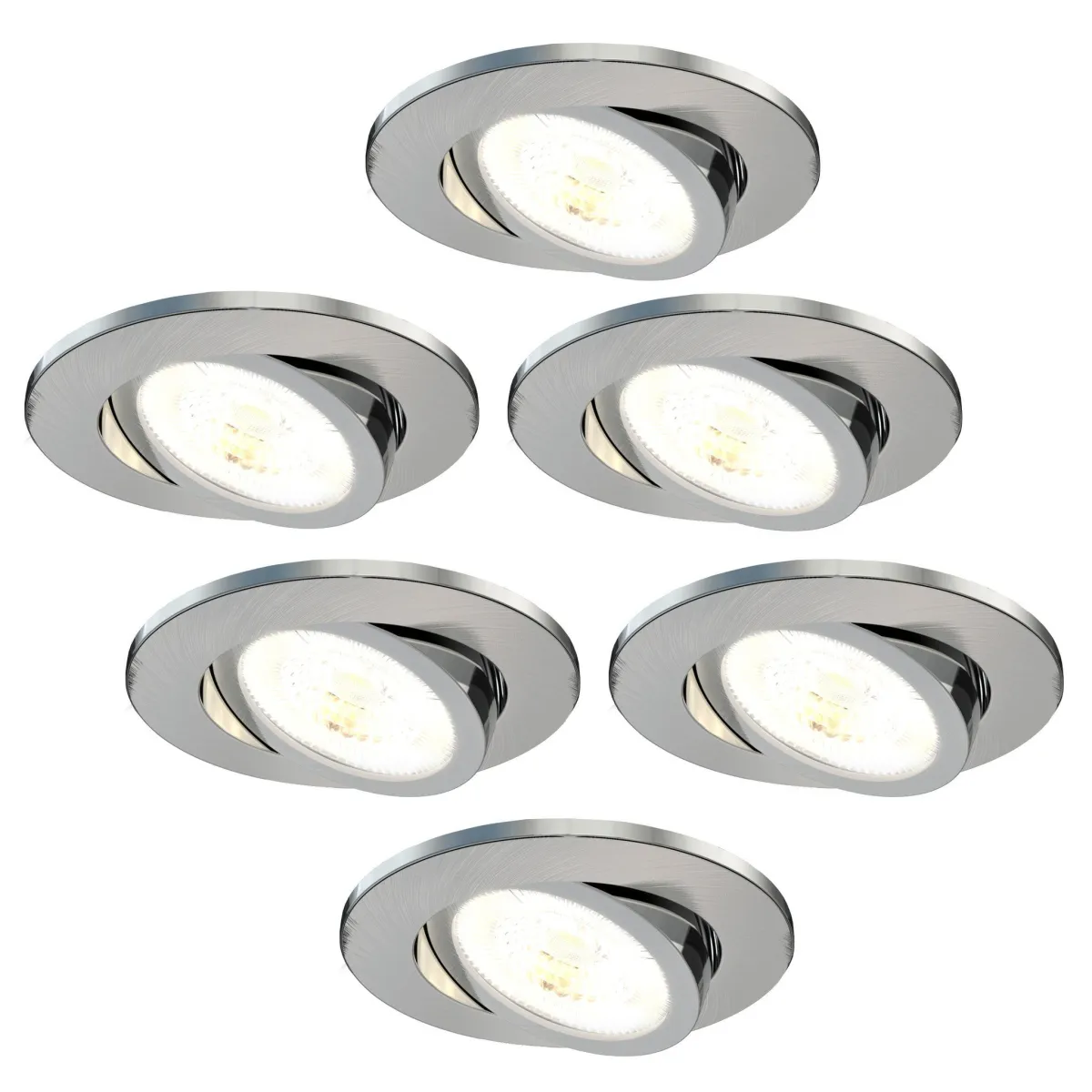 Faretti da Incasso LED Dimmerabili Inox - IP65 - 7W - CCT - ø90mm - 5 anni di garanzia  - Adatto per il bagno