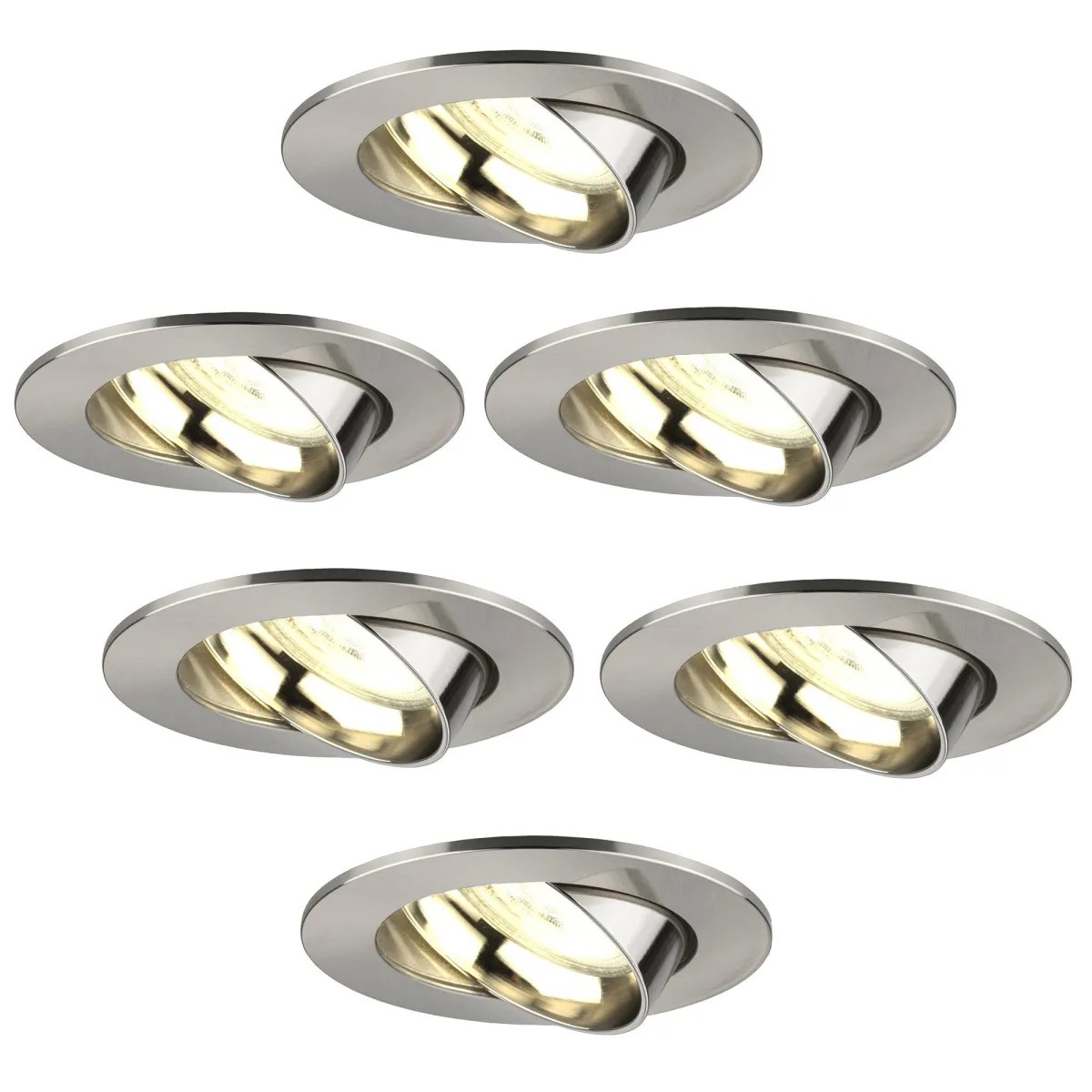 Faretti da Incasso LED Dimmerabili Inox - Rio - 3W - 2700K - ø85mm - 6 pack