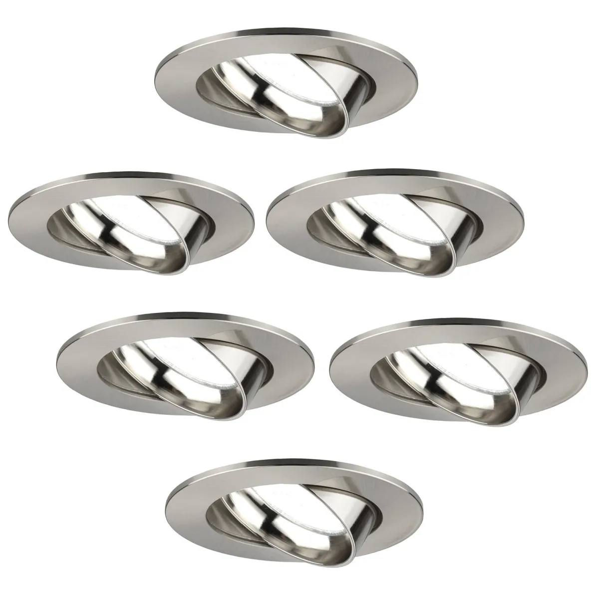 Faretti da Incasso LED Dimmerabili Inox - Rio - 3W - 6500K - ø85mm - 6 pack