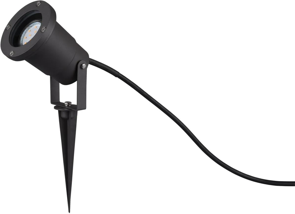 Faretto da Esterno con Picchetto - IP65 - Attacco GU10 - Nero