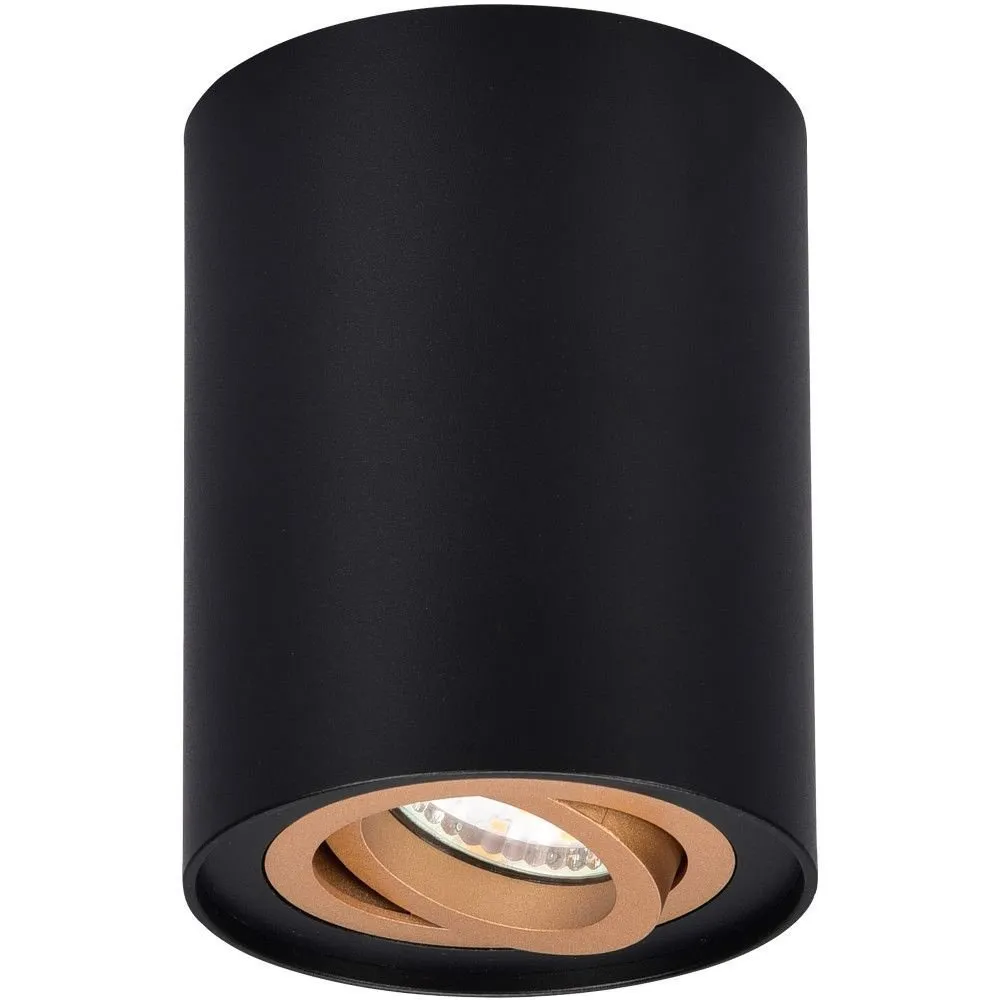 Faretto da Soffitto GU10 Rotondo -  Attacco GU10 - Nero - ø90mm