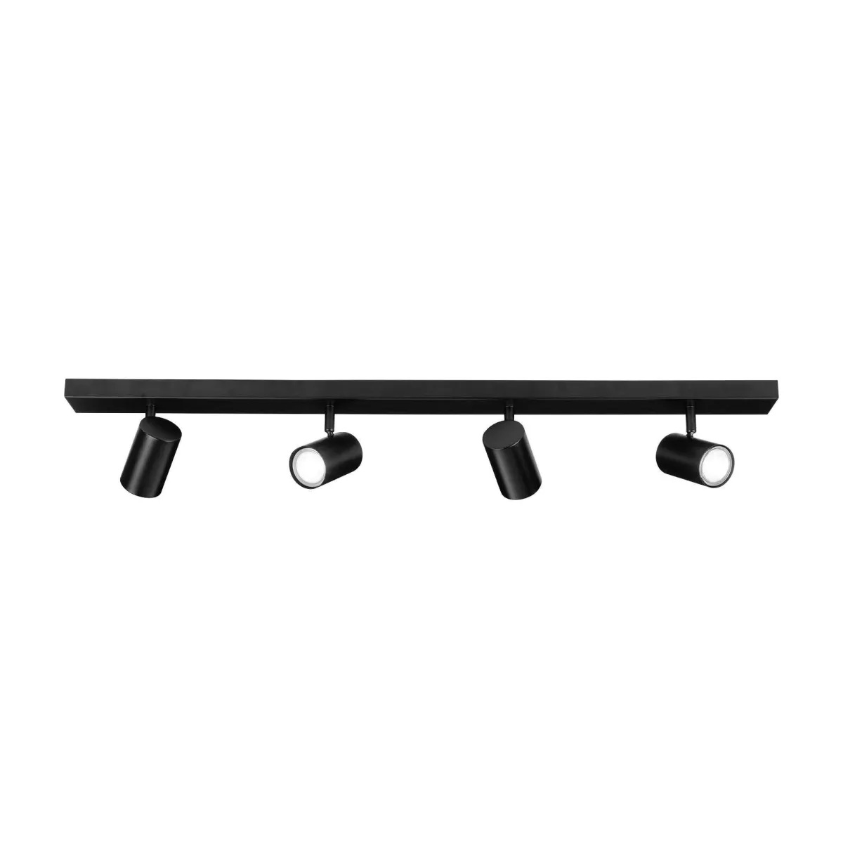 Faretto da soffitto LED Orientabili - 3W - 6500K - Nera - 4 Posti - Attacco GU10