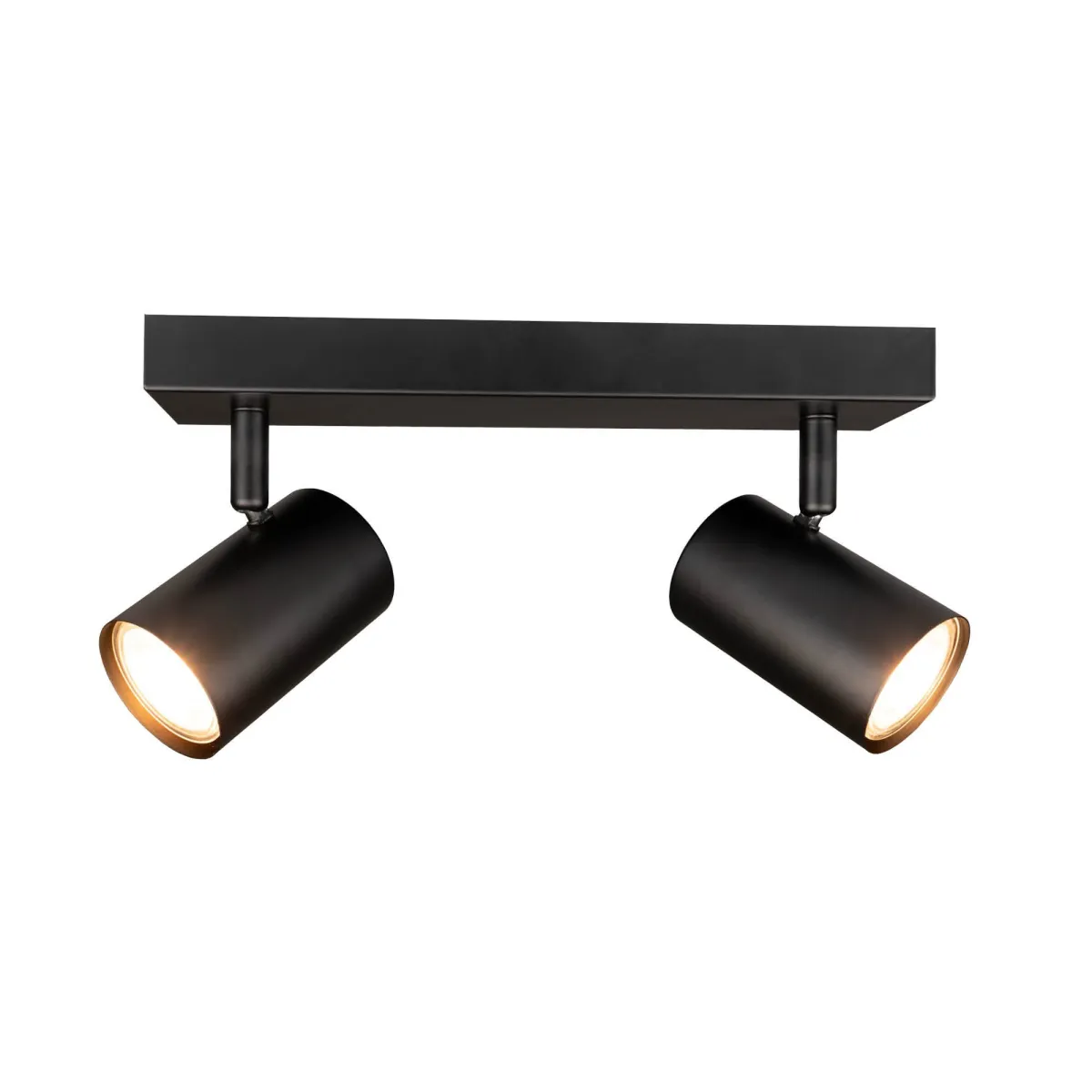 Faretto da soffitto LED Orientabili - Nera - 2 Posti - Attacco GU10
