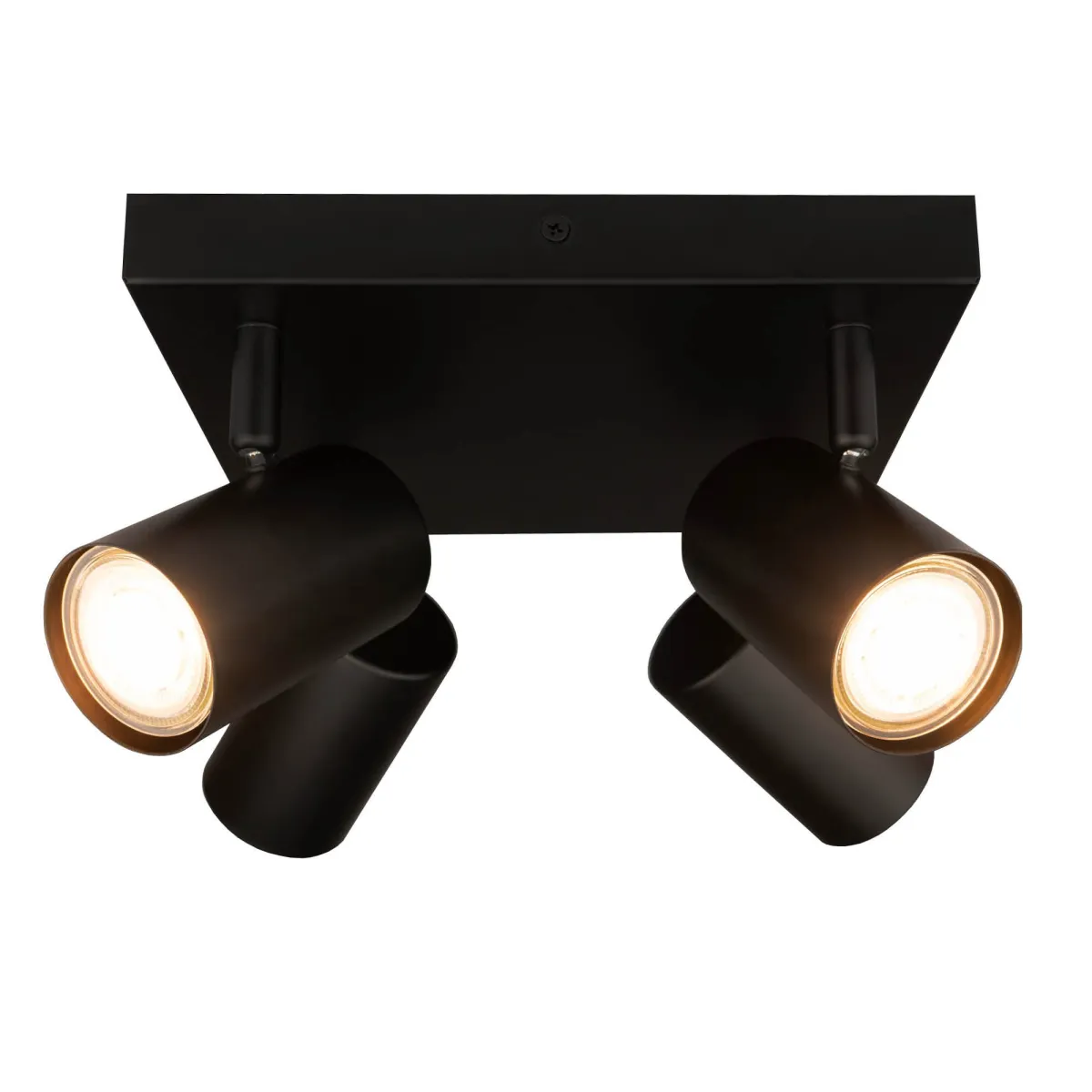 Faretto da soffitto LED Orientabili - Nera - 4 Posti - Attacco GU10