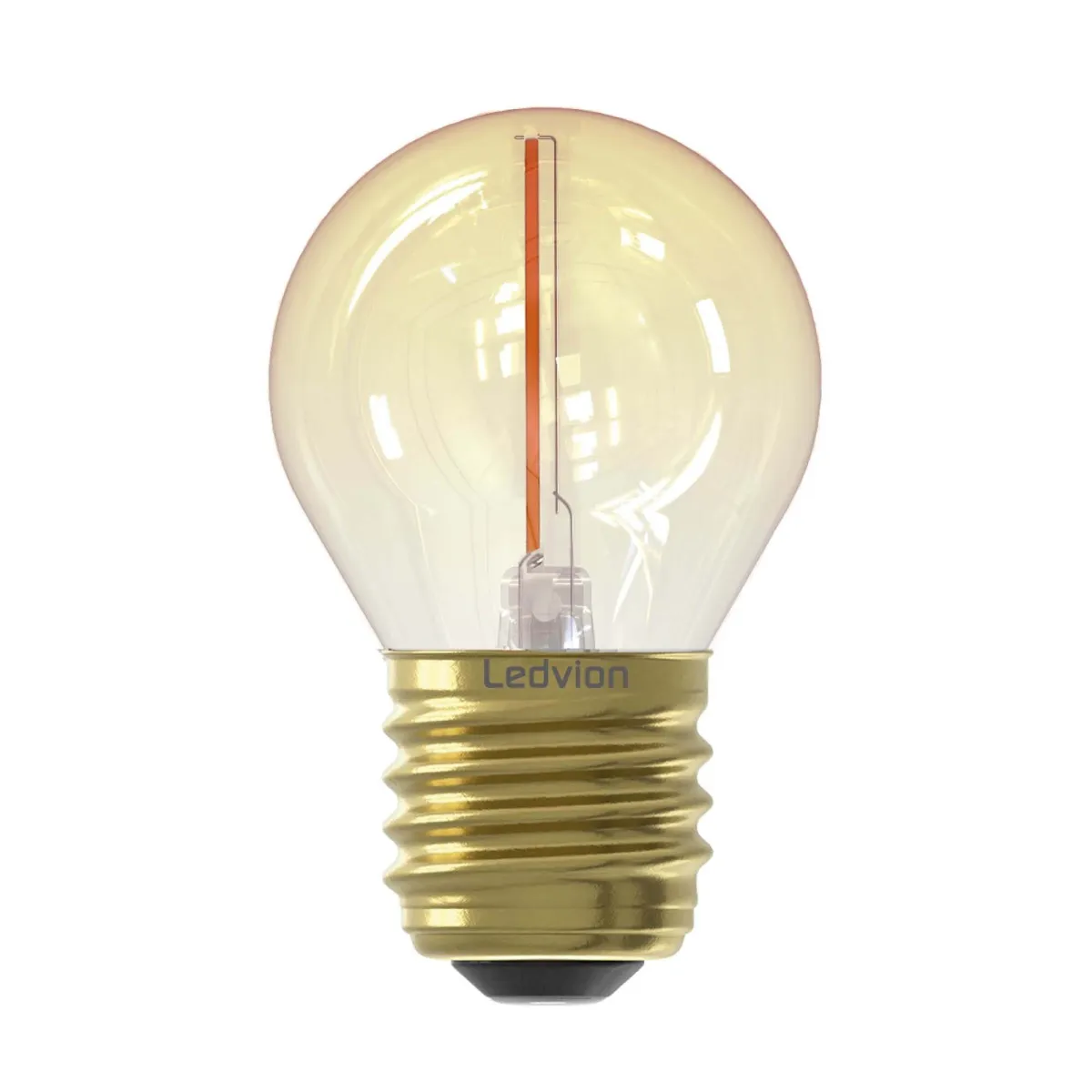 Lampadina LED E27 Filamento - 1W - 2100K - 50 Lumen - Oro