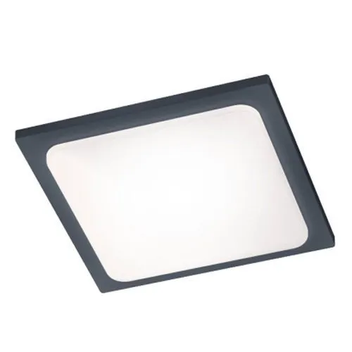 Plafoniera LED da soffitto - 3000K - 16W - 2000 Lumen - IP54 - Trave - Antracite