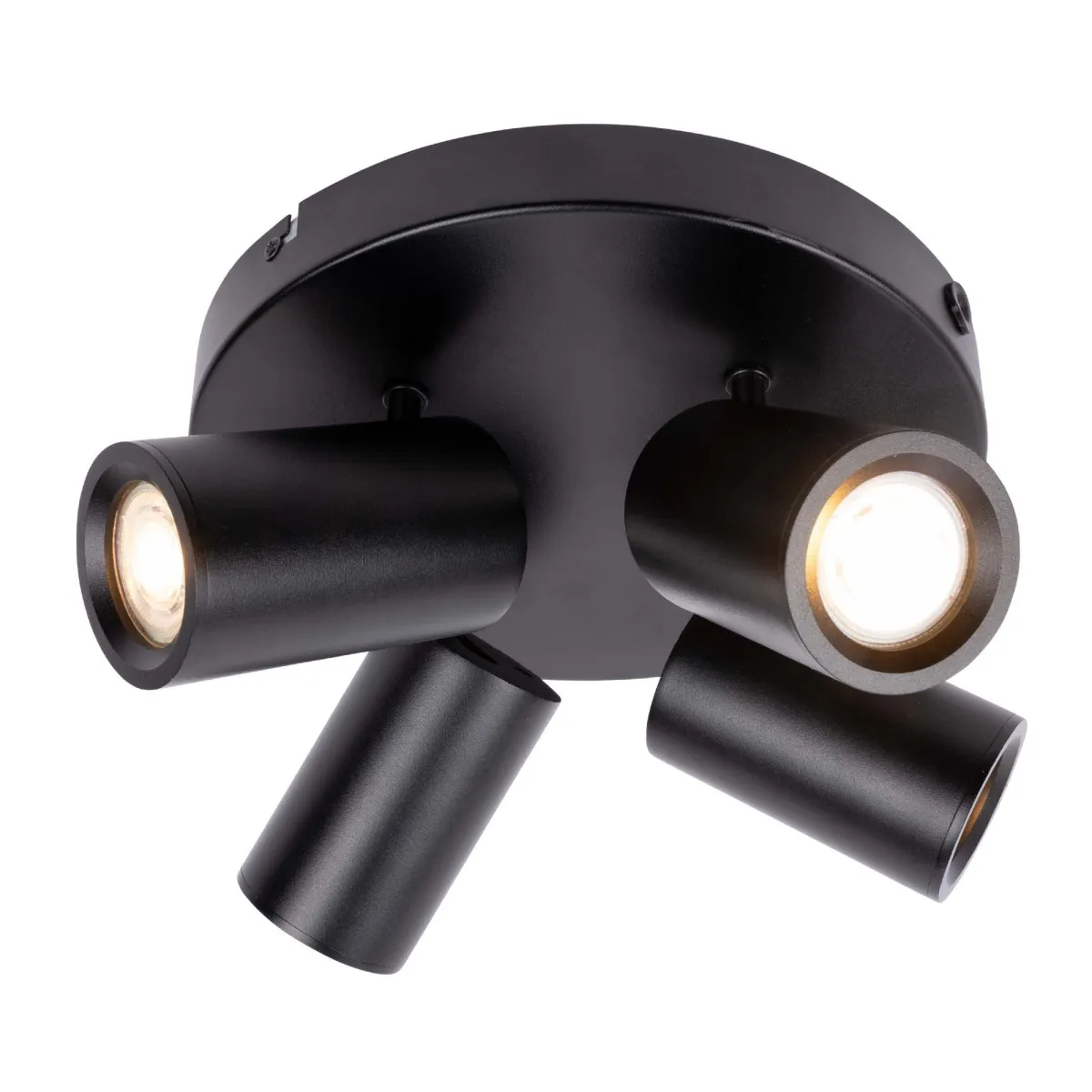 Plafoniera LED Da Soffitto Nera 4 Posti - Dimmerabile - 4.9W - RGB+CCT - Orientabili