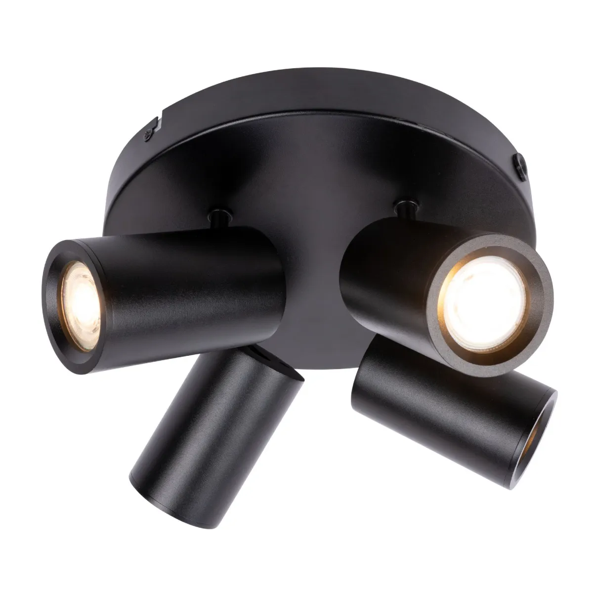 Plafoniera LED Da Soffitto Nera 4 Posti - Orientabili - Attacco GU10