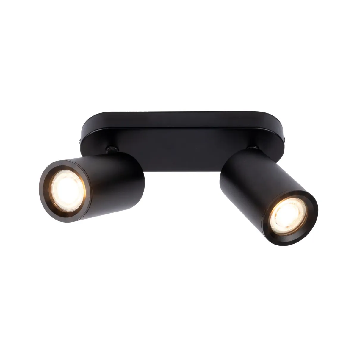 Plafoniera LED Da Soffitto Nera Duo - Orientabili - Attacco GU10