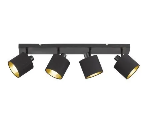 Plafoniera LED Tommy 4 Luci - Inclinabile - Attacco E14 - Nero
