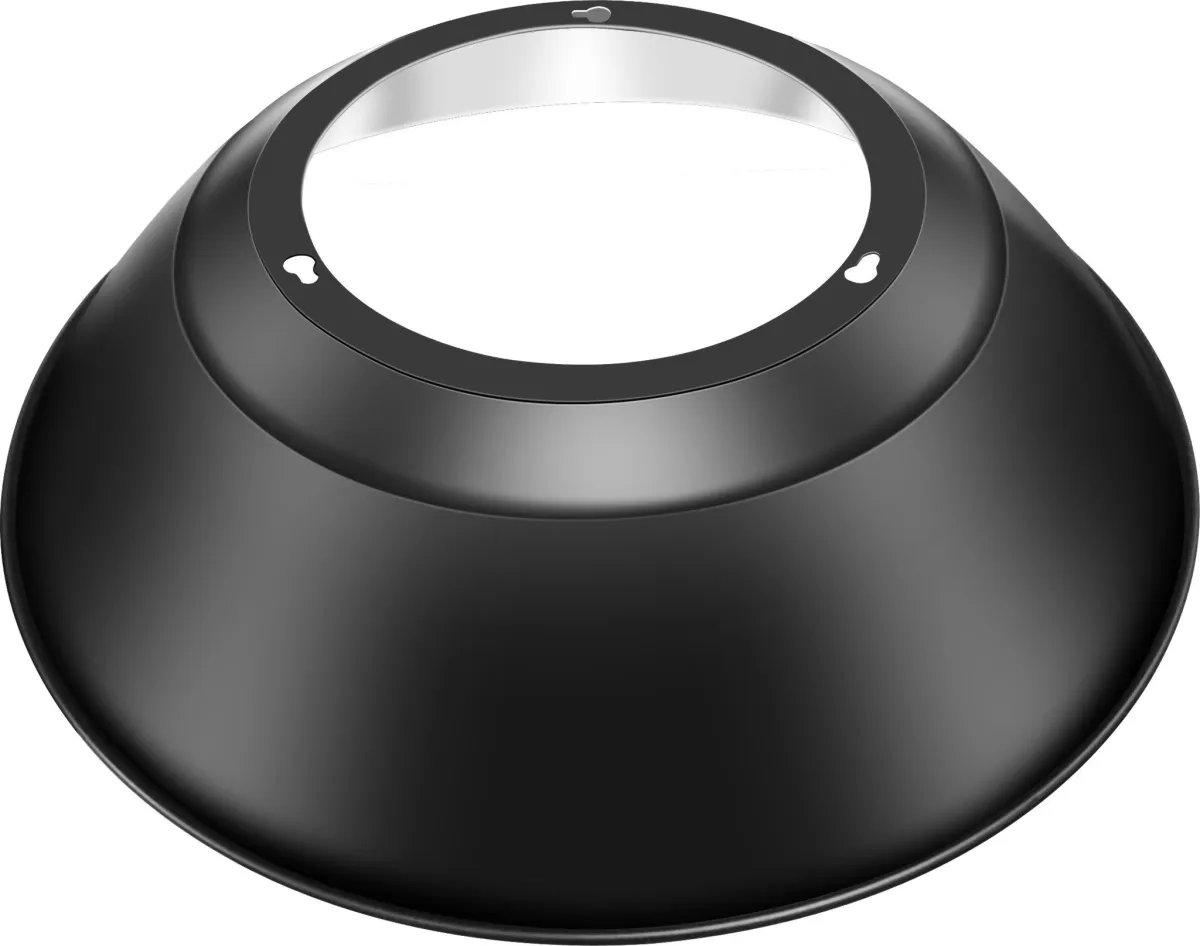 Riflettore in Alluminio 90° per Campana 200W - Nero