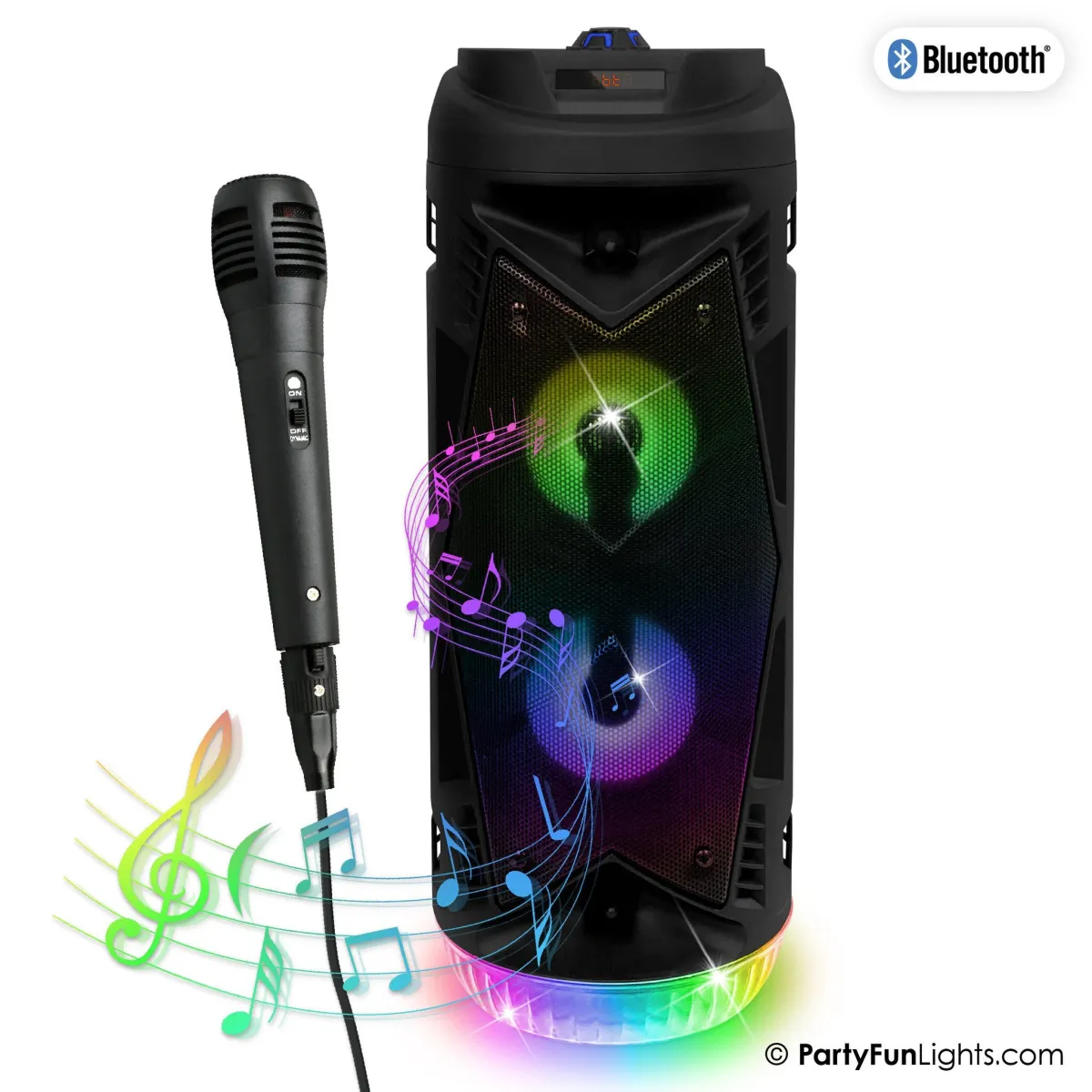Set karaoke Bluetooth - Incl. microfono ed effetti luminosi