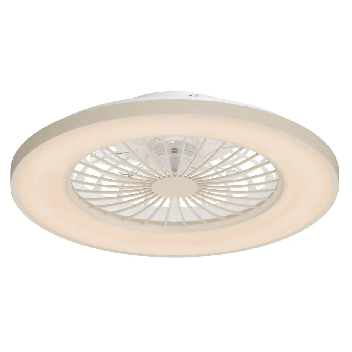 Ventilatore da Soffitto LED - Beige - Dimmerabile - 48W - 2700K-6000K - Incl. Telecomando