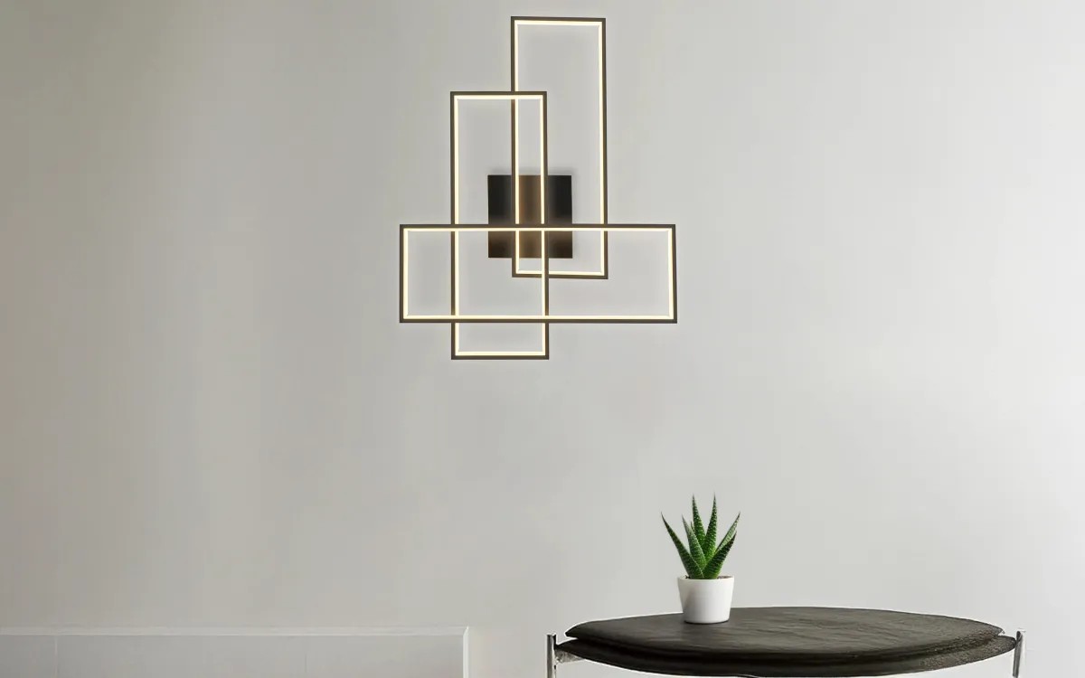 Applique 4000k 60w led nero: Squid