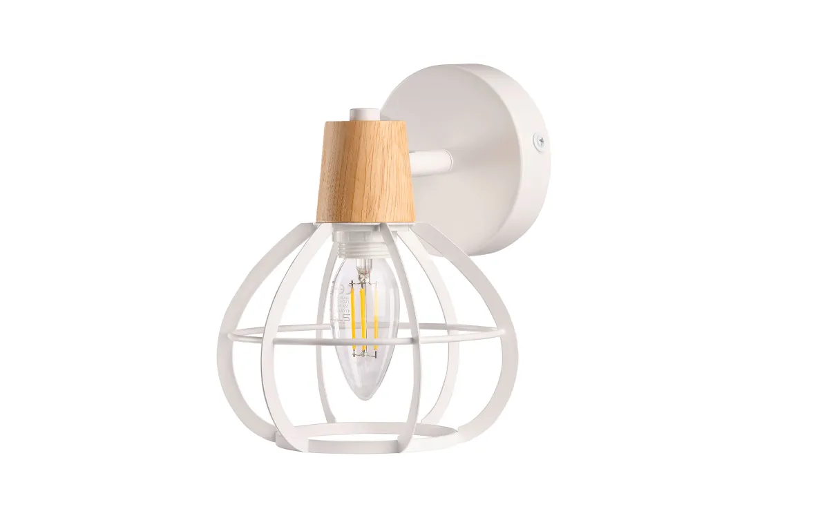 Applique con gabbietta e14 senza lampadina : Ginger