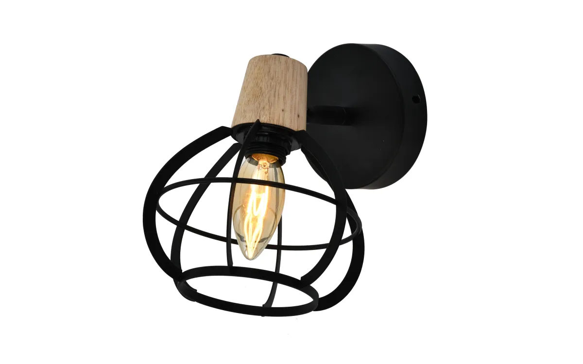 Applique con gabbietta e14 senza lampadina : Ginger