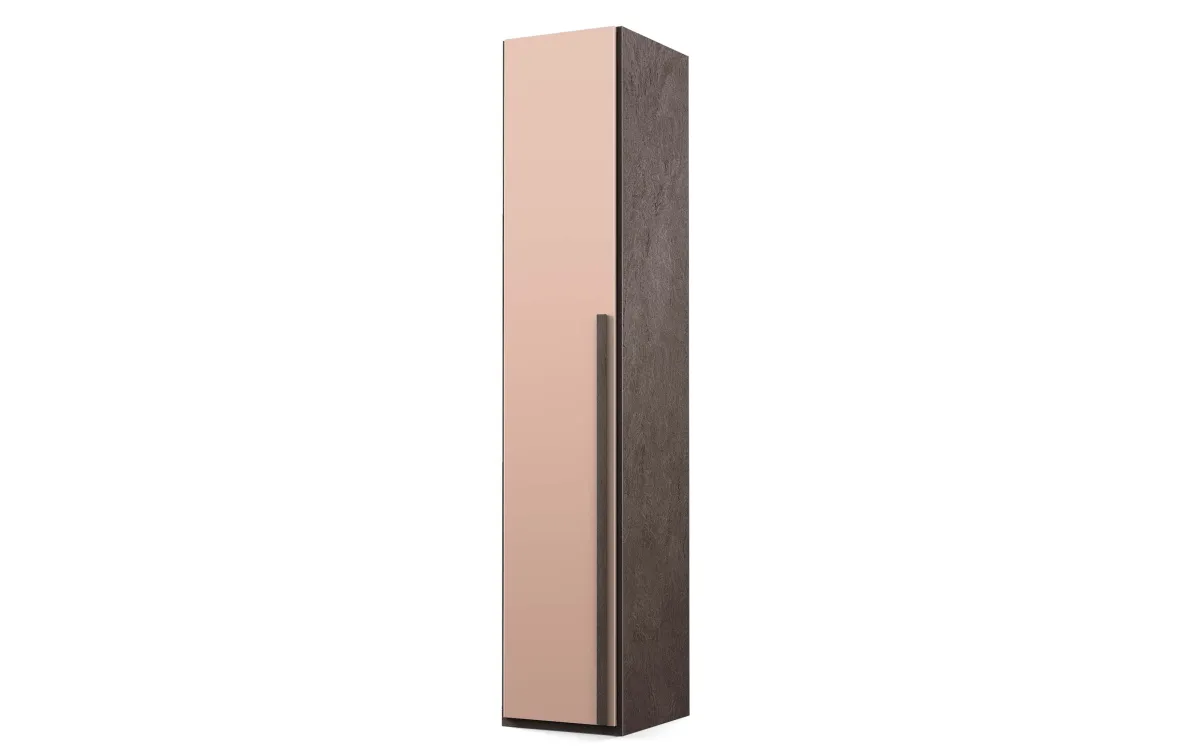 Armadio 1 anta battente bronzo, rosa retro: Sirio