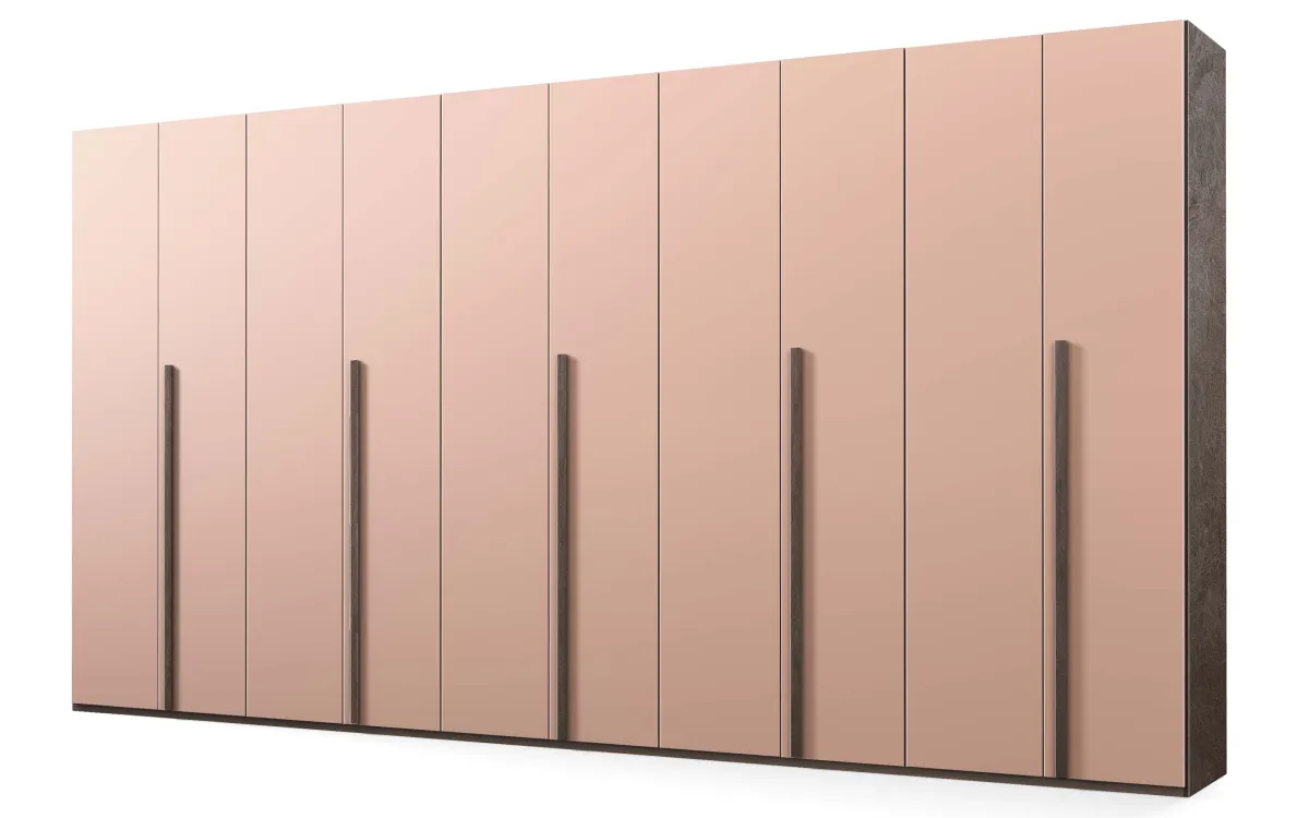 Armadio 10 ante battenti bronzo, rosa retro: Sirio